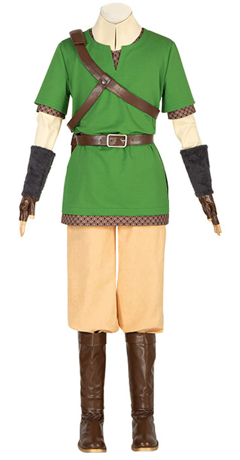 Legend of Zelda Twilight Princess Link Cosplay Costume Set for Men - Tunic, Pants & Hat - Perfect for Halloween, Comic Con & Gaming Events