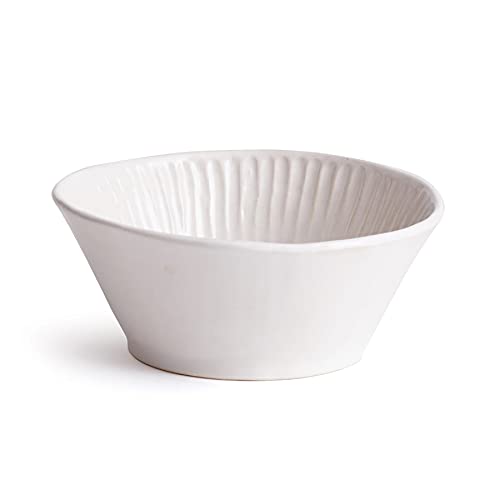 Napa Home Accents Chalk Hill Bowl - 5.75 Inch Decorative Ceramic Serving Bowl for Fruit, Salad, or Centerpiece - Perfect for Dining Table, Kitchen, and Home Decor