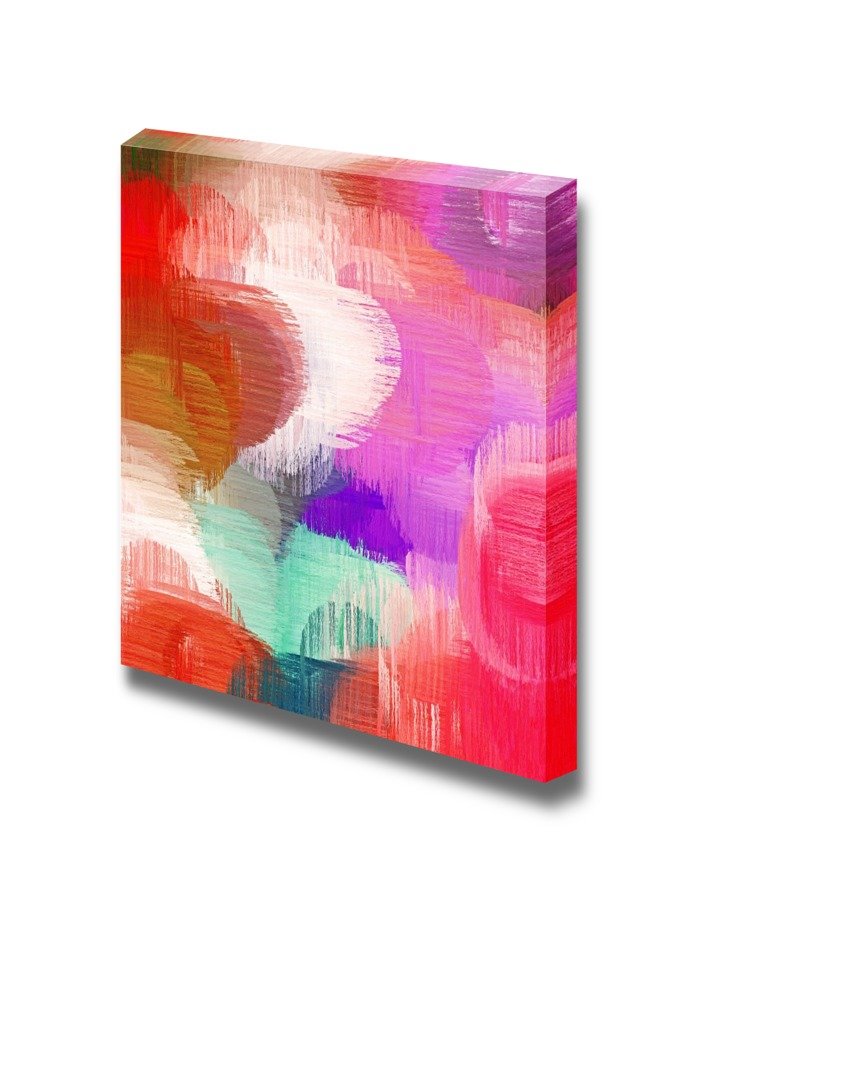 Abstract Canvas Wall Art - Modern Textured Background Print | Stretched Gallery Wrap Ready to Hang - 16x16 inches - Perfect for Living Room, Bedroom & Office Decor