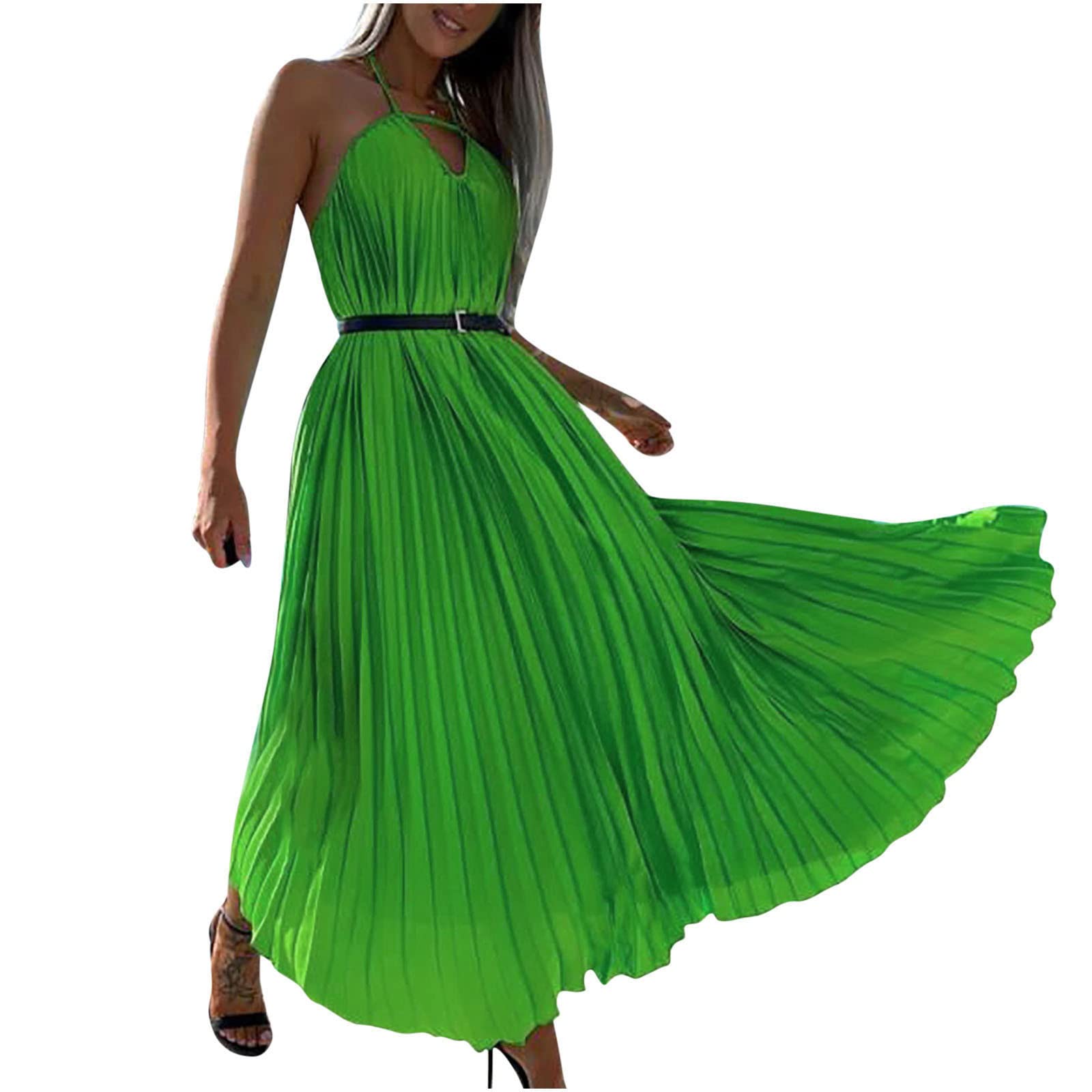 Sexy Women's Halter Neck Sleeveless Hollow Out Maxi Dress - Elegant Solid Color Ankle-Length Formal Gown for Parties, Dates & Special Occasions