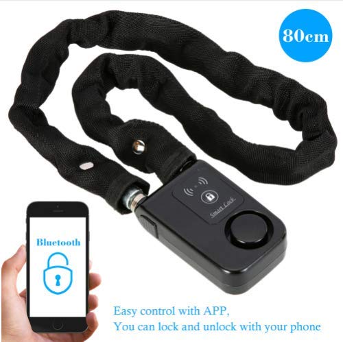 Smart Chain Lock - Waterproof Bluetooth Padlock with Keyless Phone APP Control for Bikes, Gates & Storage - Secure Your Outdoor & Indoor Belongings