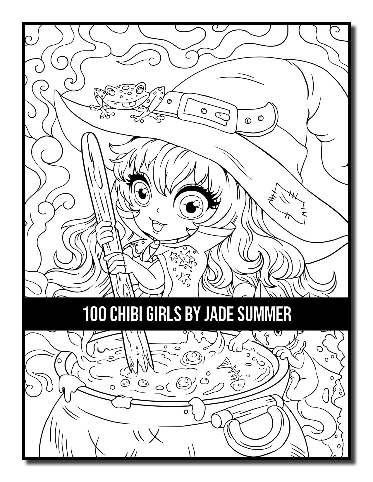 100 Chibi Girls: Cute & Fantasy Adult Coloring Book with Horror & Christmas Themes - Perfect for Stress Relief, Gifts & Creative Relaxation