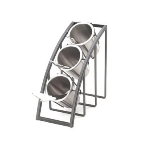 3-Tier Plastic Frame Crock Cylinder Vertical Organizer - Stackable Storage for Kitchen, Bathroom, or Office Supplies (Model 1747-3-13)