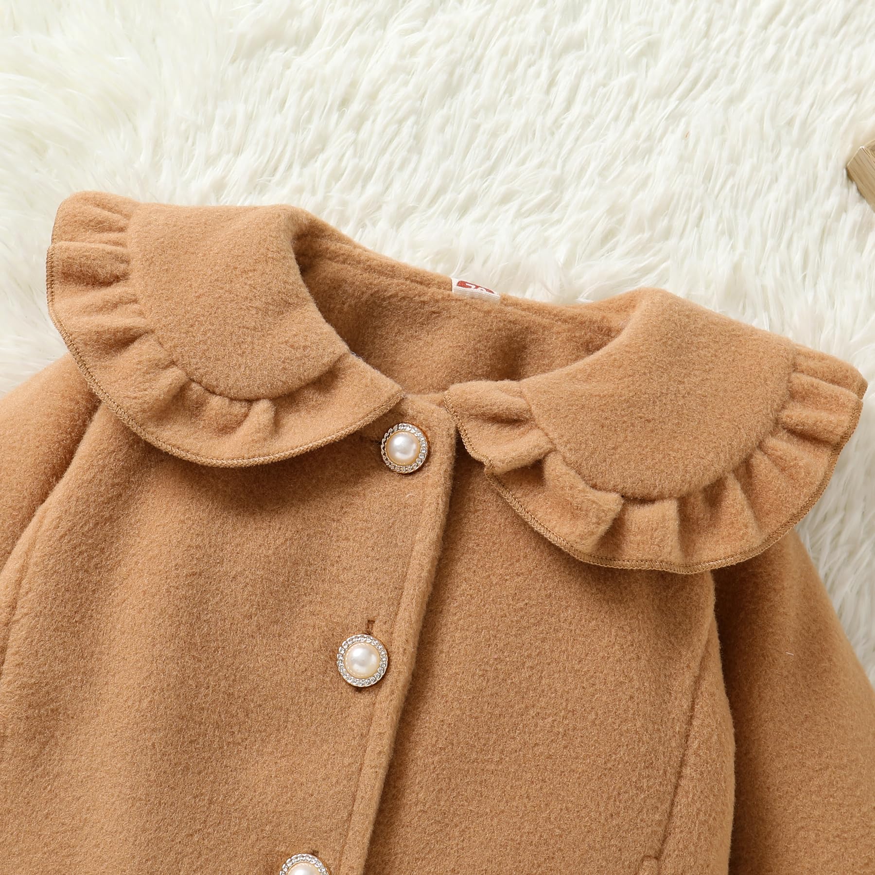 JEELLIGULAR Toddler Baby Girl Winter Coat - Warm Thick Jacket with Button Closure for Fall & Winter Outwear | Perfect for Outdoor Play, School & Holiday Outfits