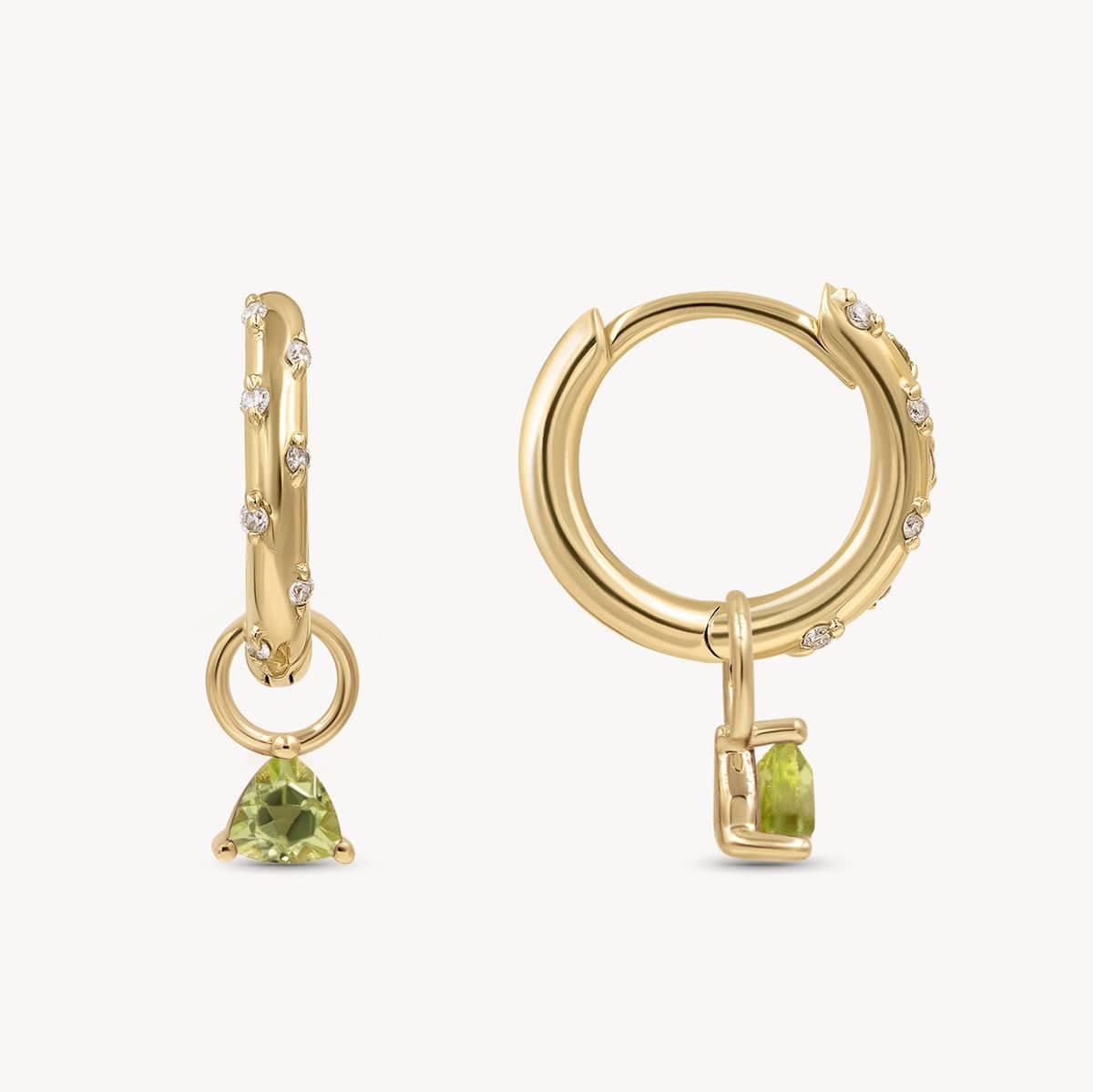 Mini Birthstone Huggie Charms - Dainty Sterling Silver Earrings for Women | Perfect for Everyday Wear, Gifts & Special Occasions