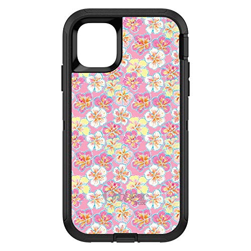 Preppy Pattern - Yellow White Pink Flowers Floral On Black Case