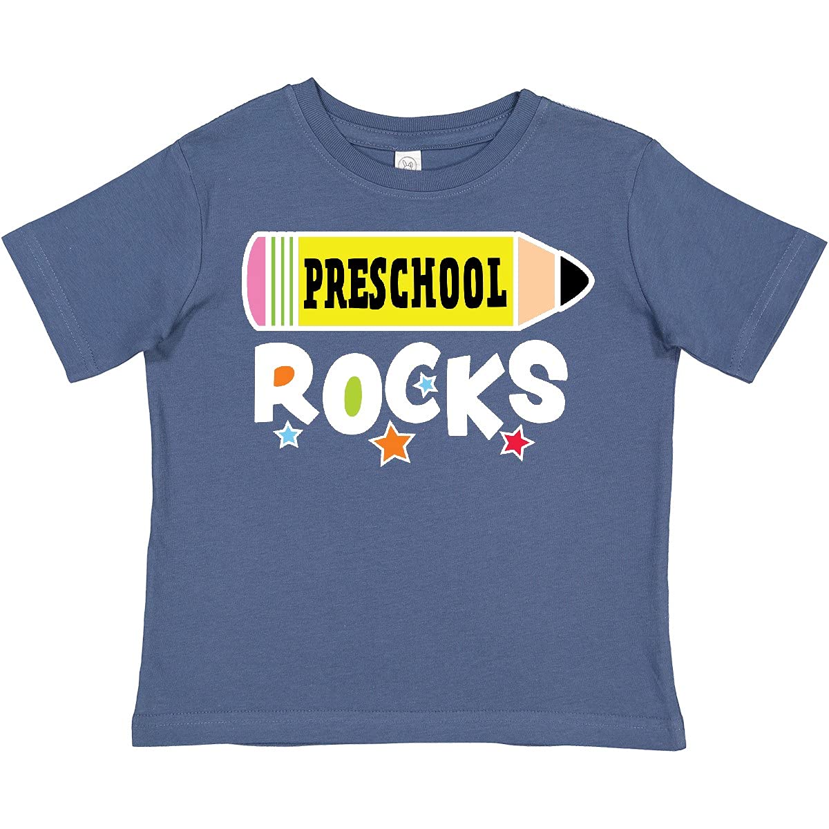 Preschool Rocks with Pencil and Stars Toddler T-Shirt - Cute Kids Graphic Tee for School & Play | Fun Classroom Outfit for Boys & Girls