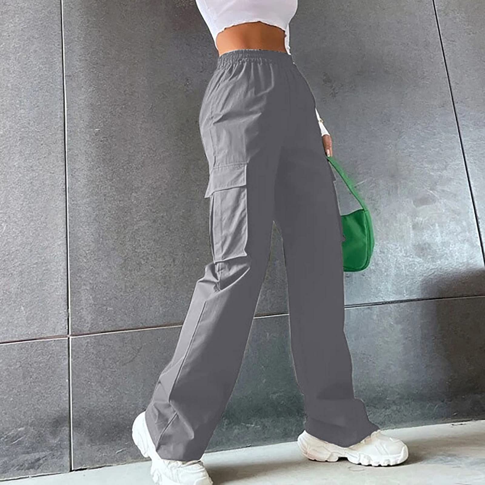 SHOPESSA Women's Cargo Joggers - High Waist Sweatpants with Pockets | Lounge & Workout Pants