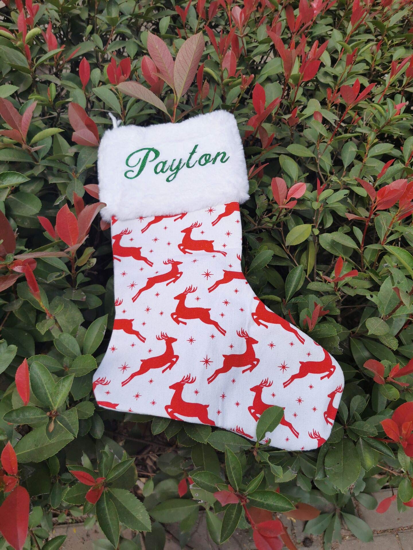 Personalized Christmas Stockings for Home Decor - Custom Name Embroidery Holiday Stockings for Fireplace Mantel, Gifts & Festive Decorations