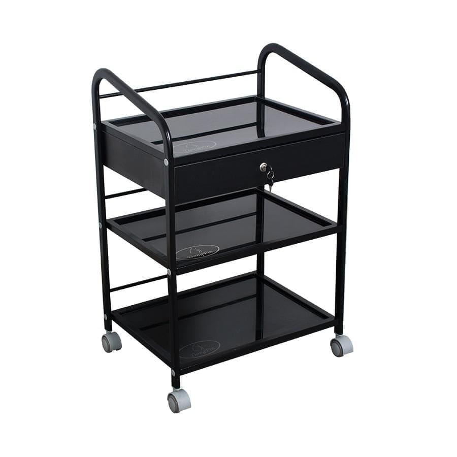 3 Tier Portable Tattoo Trolley Cart TA6039 - Mobile Tattoo Supply Organizer with Wheels for Tattoo Artists & Studios - Perfect for Ink, Needles & Equipment Storage