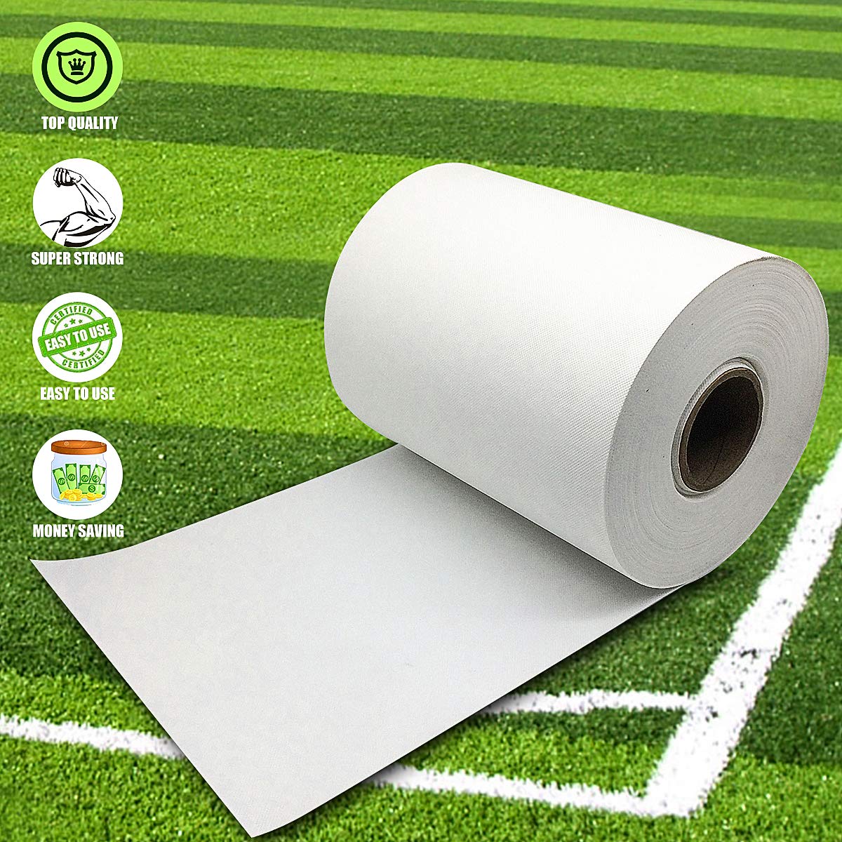 ALLTOP TURF 12in x 325ft (30cm x 100m) Commercial Grade Heavy Duty Artificial Grass Seam Tape - No Adhesive (Glue Required) for Sports Fields, Landscaping, Lawn & Putting Greens - Perfect for Professional Turf Installation & Repair
