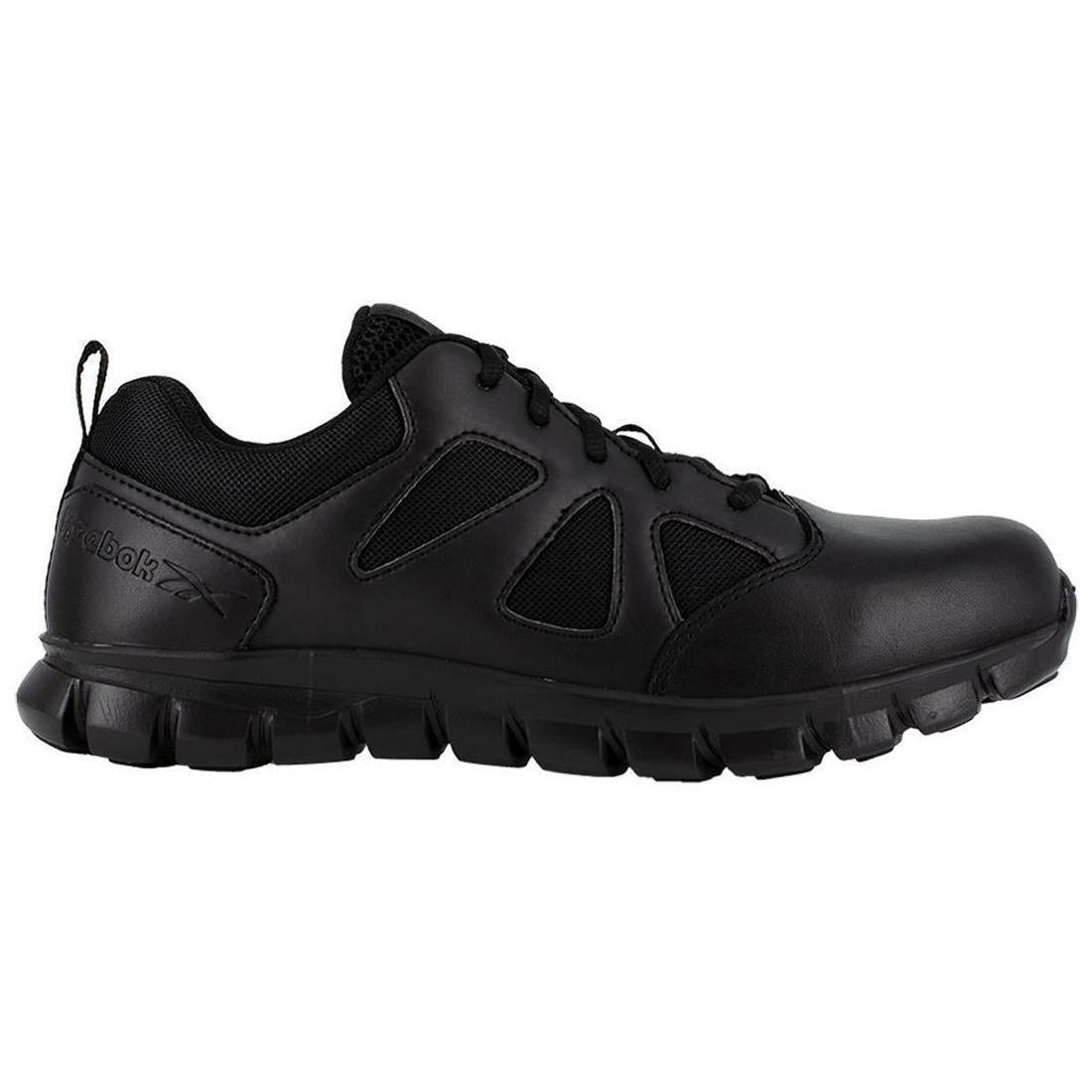 Sublite Cushion Soft Toe Tactical Shoes for Men - Lightweight Black Military Boots for Hiking, Work & Outdoor Activities