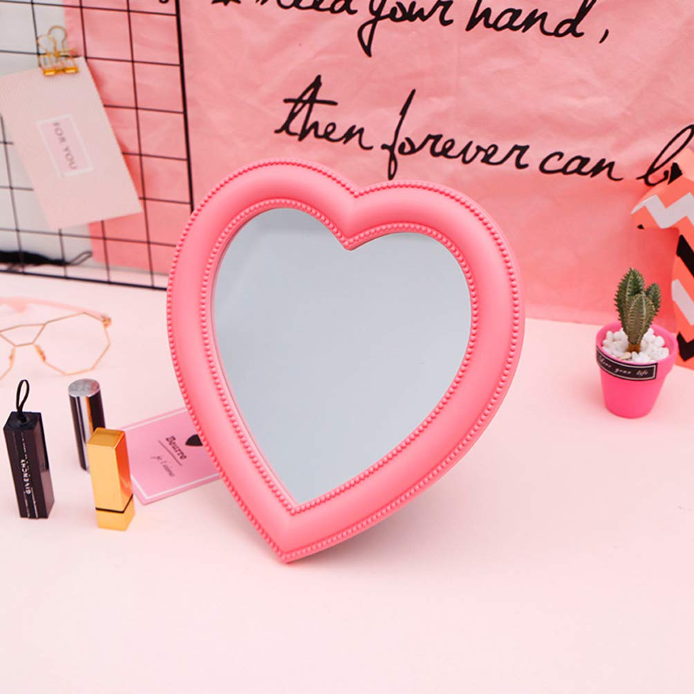 BESPORTBLE Heart Shaped Vanity Mirror - Tabletop & Wall Mounted Makeup Mirror for Women & Girls, Perfect for Bedroom, Bathroom & Dressing Room Decor