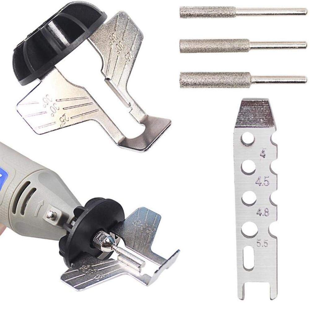 Electric Chainsaw Sharpener Attachment - Professional Chain Saw Tooth Grinding Tool for Outdoor Garden Maintenance | Compatible with Electric Grinders | Durable Abrasive Tool for Wood Cutting & Tree Trimming | Perfect for DIY Landscaping, Firewood Preparation & Forestry Work