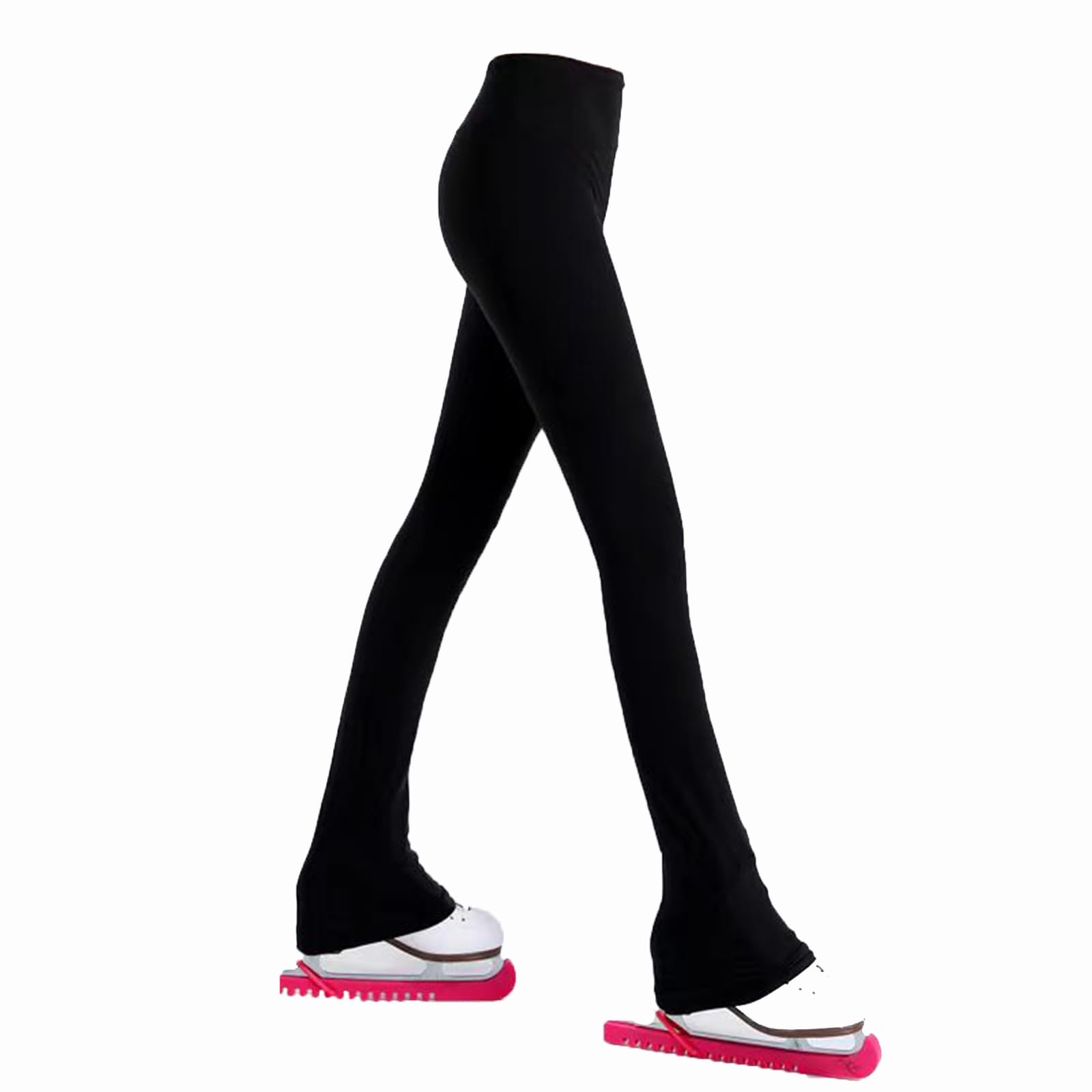 LIUHUO Girls Figure Skating Fleece Leggings - Warm Practice Pants for Teens & Kids - Perfect for Ice Skating, Ballet, Dance & Winter Sports Training