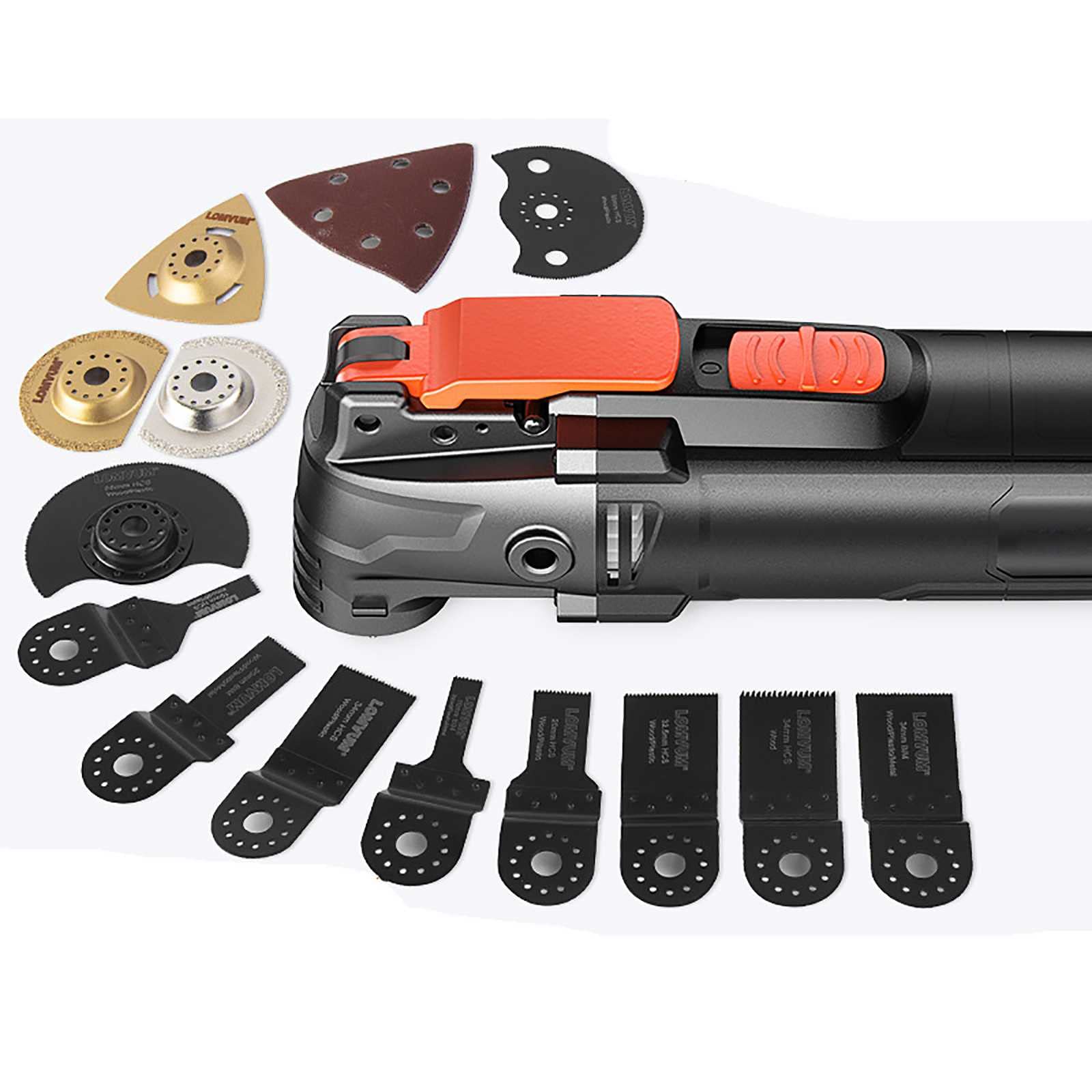 Variable Speed Oscillating Multi Tool Kit - 5° Oscillation Angle, 6-Speed Corded Multi-Tool for Cutting, Sanding & Grinding | Perfect for Woodworking, DIY Projects & Home Renovations