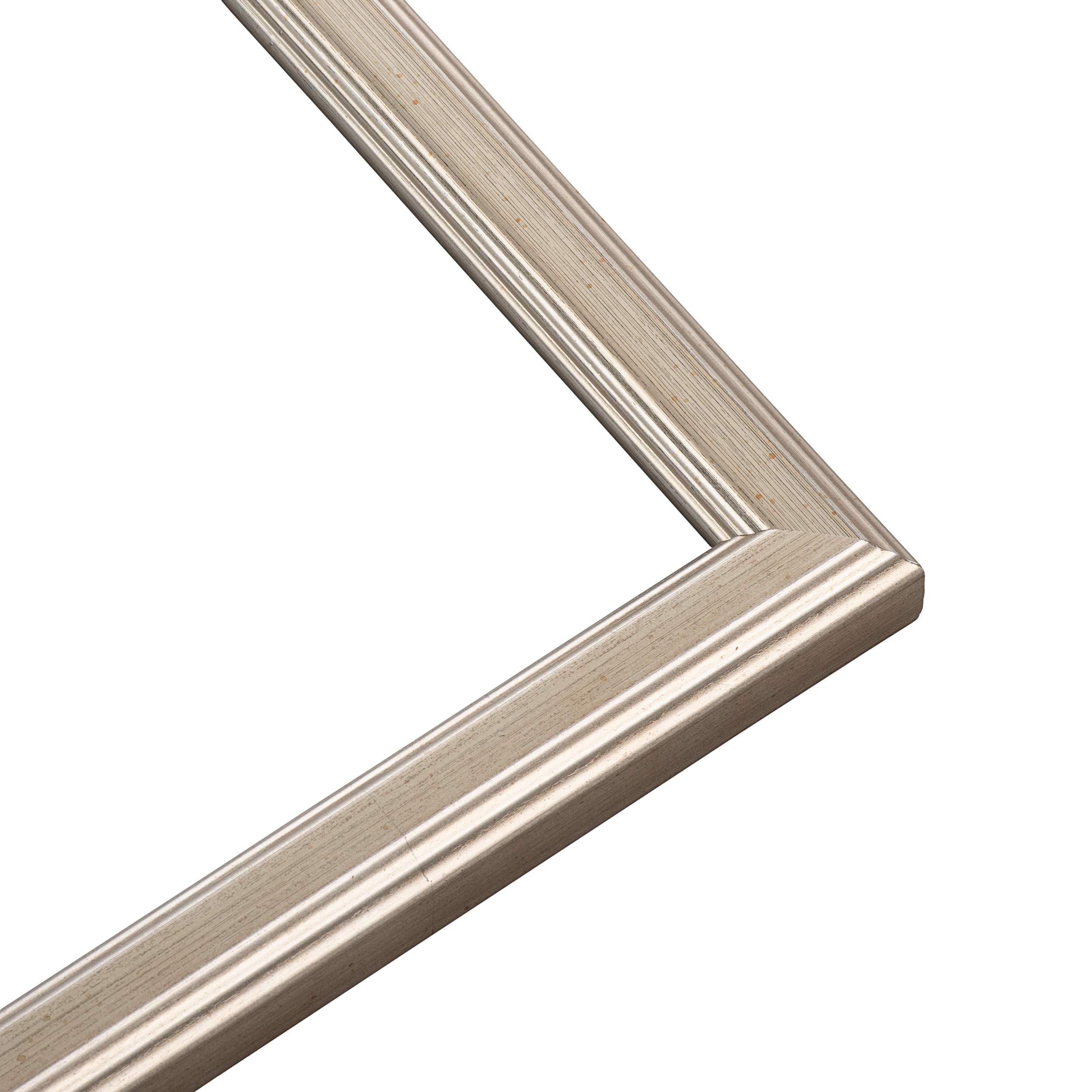 26x32 Silver Modern Solid Wood Picture Frame - 0.75 Inch Moulding Width with UV Acrylic Plexiglass, Foam Board Backing & Hanging Hardware - Perfect for Posters, Art Prints, and Home Decor | Wall Display for Living Room, Bedroom, or Office