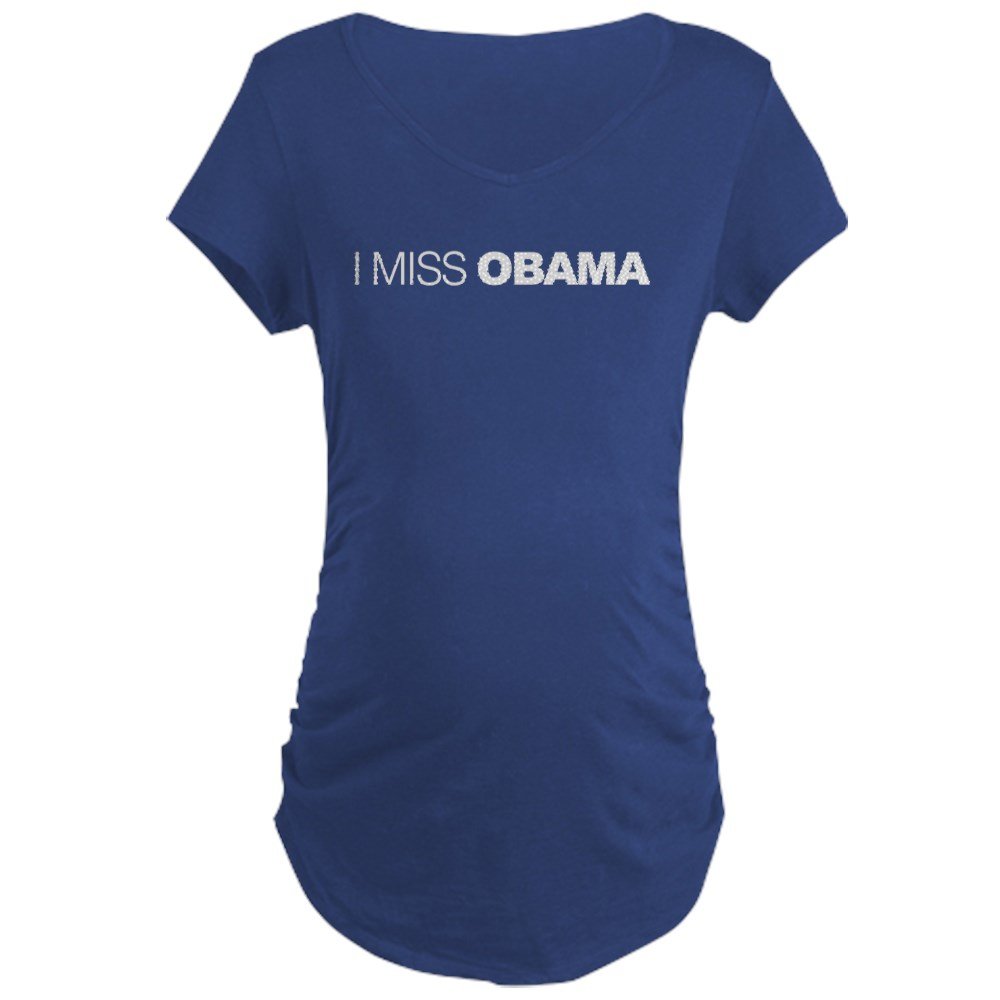 Funny I Miss Obama Maternity T-Shirt - Comfortable Dark Maternity Tee for Pregnant Women - Perfect for Casual Wear, Political Events & Pregnancy Announcements