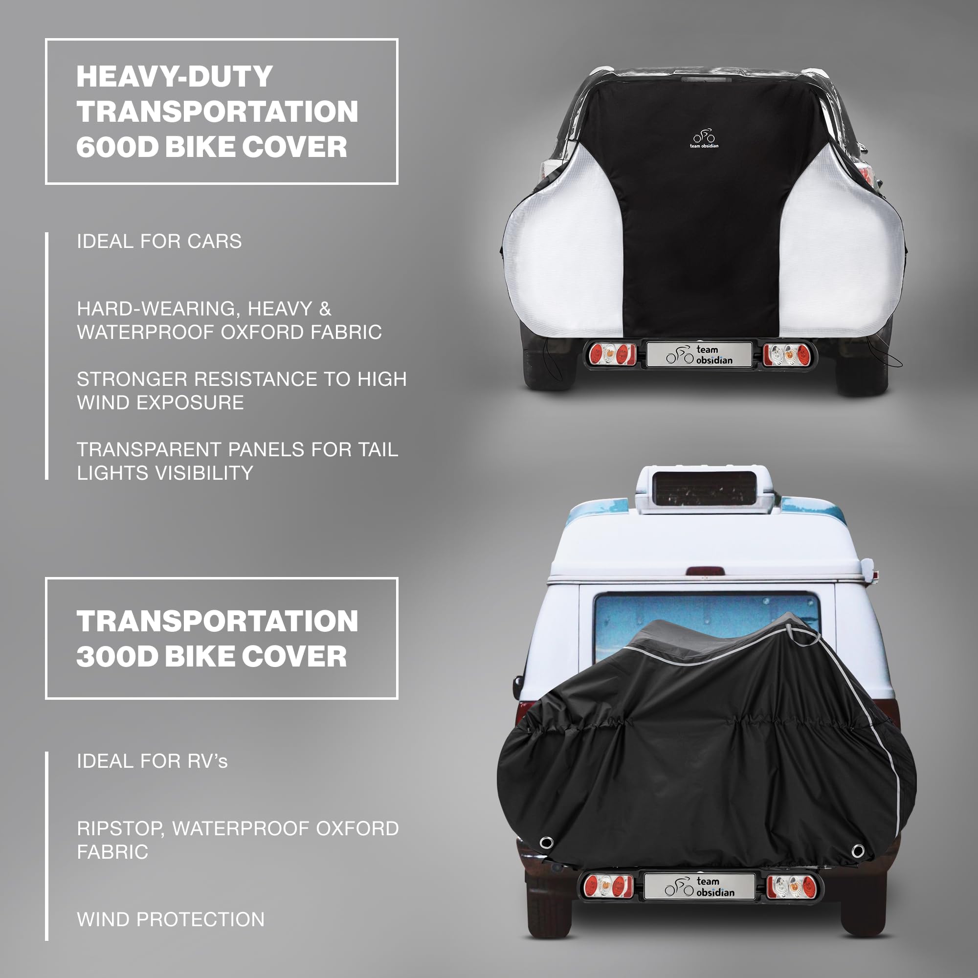Heavy Duty Waterproof Bike Cover for 3 Bicycles - XX-Large Outdoor Storage & Travel Protection - 210D/300D/600D Material - Perfect for E-Bikes, Mountain Bikes & Road Bikes - Ideal for Garage Storage, Camping & Long-Distance Travel