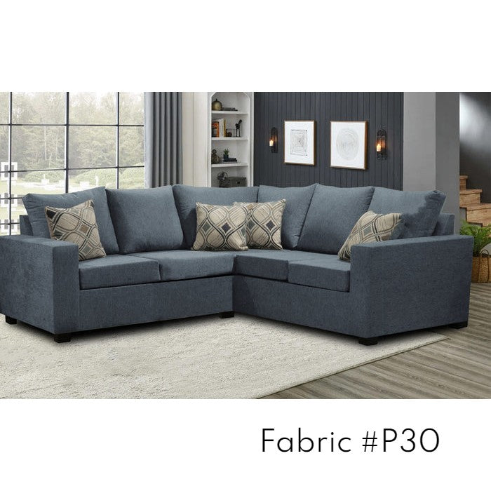 Premium Canadian-Made 2x2 Sectional Sofa with 17 Fabric Choices - Perfect for Living Rooms, Family Gatherings & Cozy Home Decor