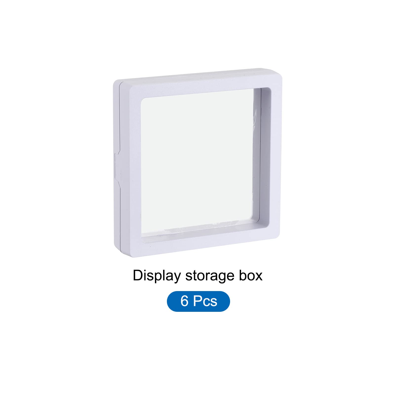 3D Floating Jewelry Display Stand - White Acrylic Frame Holder for Rings, Necklaces, Bracelets & Earrings (2.76