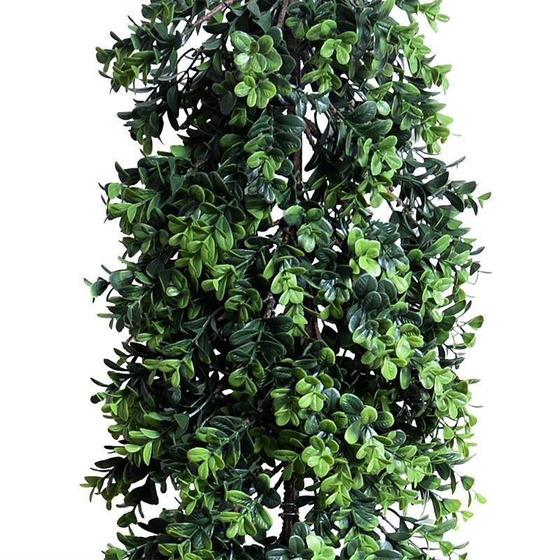 6' Artificial Boxwood Garland for Christmas Decor - Outdoor Holiday Greenery for Door, Window, and Fence Decorations