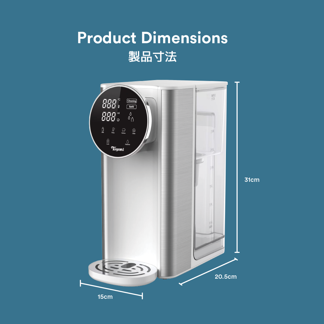 TOYOMI InstantBoil 4.3L Filtered Water Dispenser FB 5543F - Fast Boiling & Filtration System for Home, Office, and Travel Use