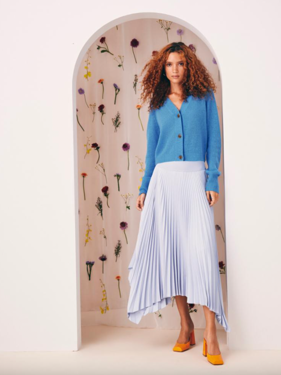Luxury Cashmere Featherweight Button Cardigan for Women - Soft & Warm Cabana Blue - Perfect for Office, Travel & Casual Wear