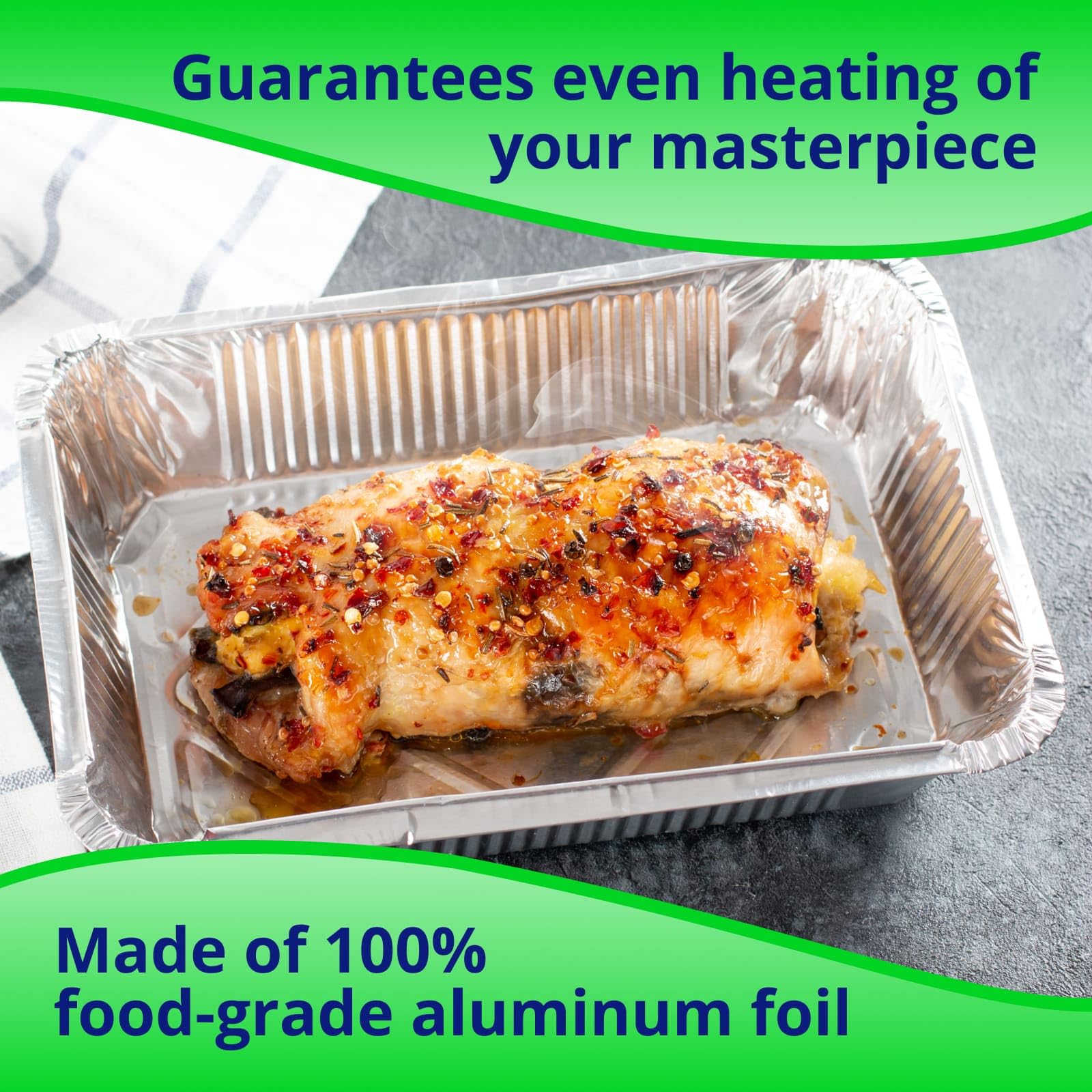 IDL Packaging Full Size Aluminum Steam Table Pans with Lids - 21