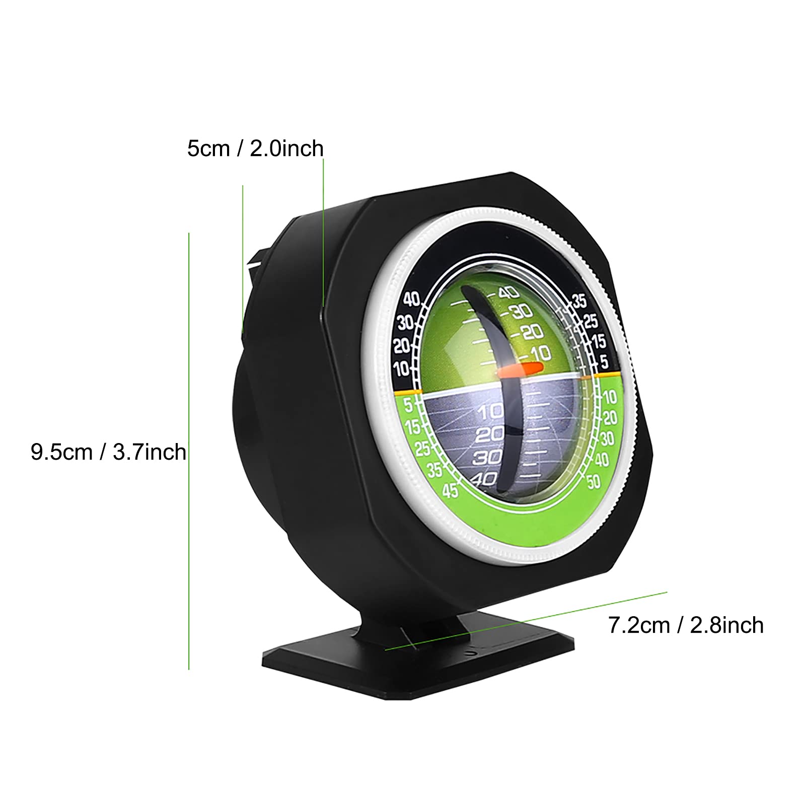 Topyond Car Inclinometer - LED Luminous Level Gauge with ABS Material for Auto, Vehicle & Boat - Digital Angle Slope Meter for Off-Roading, Camping & Marine Navigation
