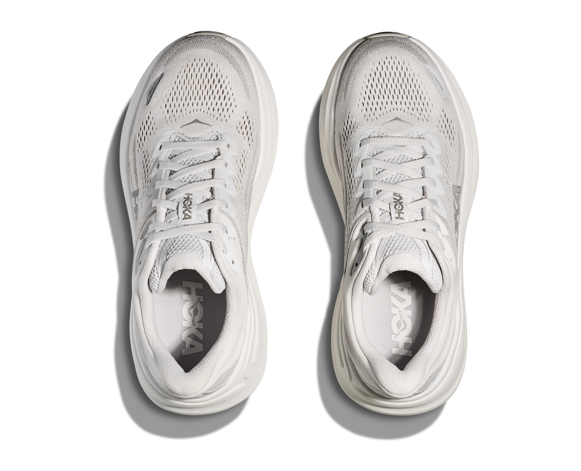HOKA Women's Bondi 9 WIDE Running Shoes - Stardust/Silver | Maximum Cushion for Road Running, Walking & All-Day Comfort