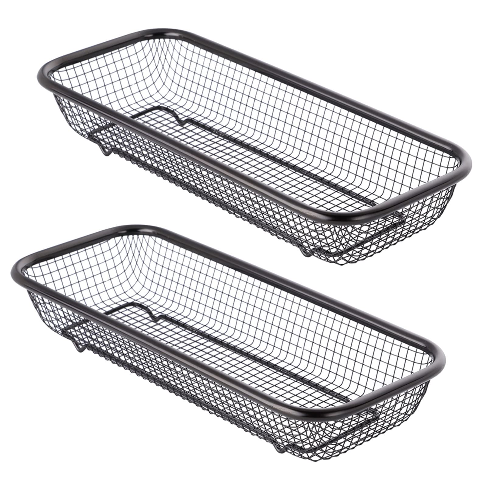 Stainless Steel Kitchen Drawer Organizer Set of 2 - for Silverware & Utensils Storage