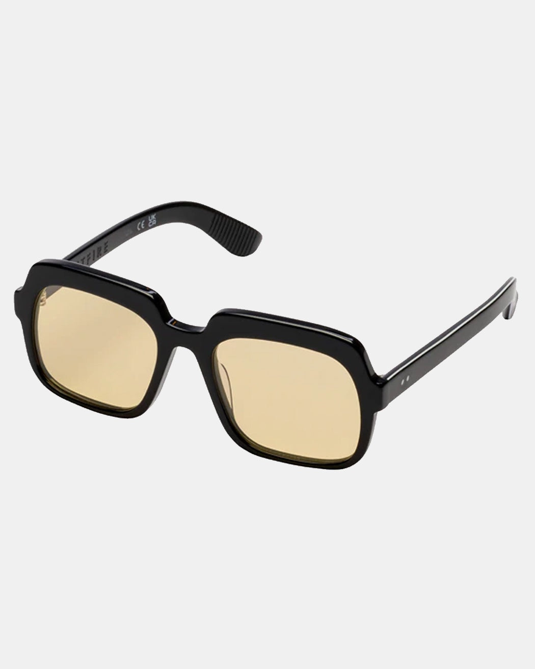 Spitfire Cut 103 Black/Tan Polarized Sunglasses for Men & Women - UV Protection, Retro Style Aviator Shades for Driving, Beach & Outdoor Activities