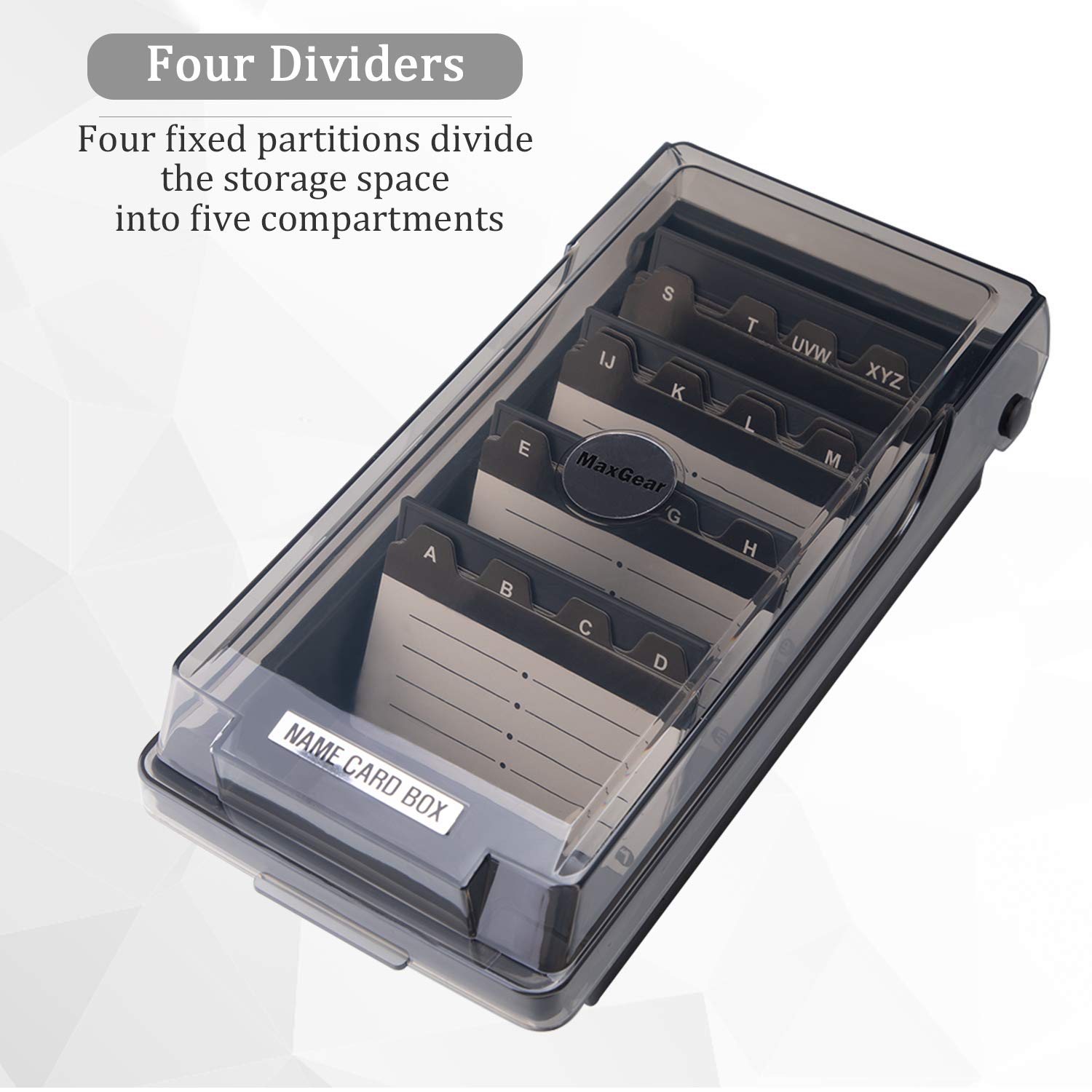 MaxGear Premium Index Cards & Organizer Set - 100 Lined Note Cards with Storage Box for Study, Office & Home Organization