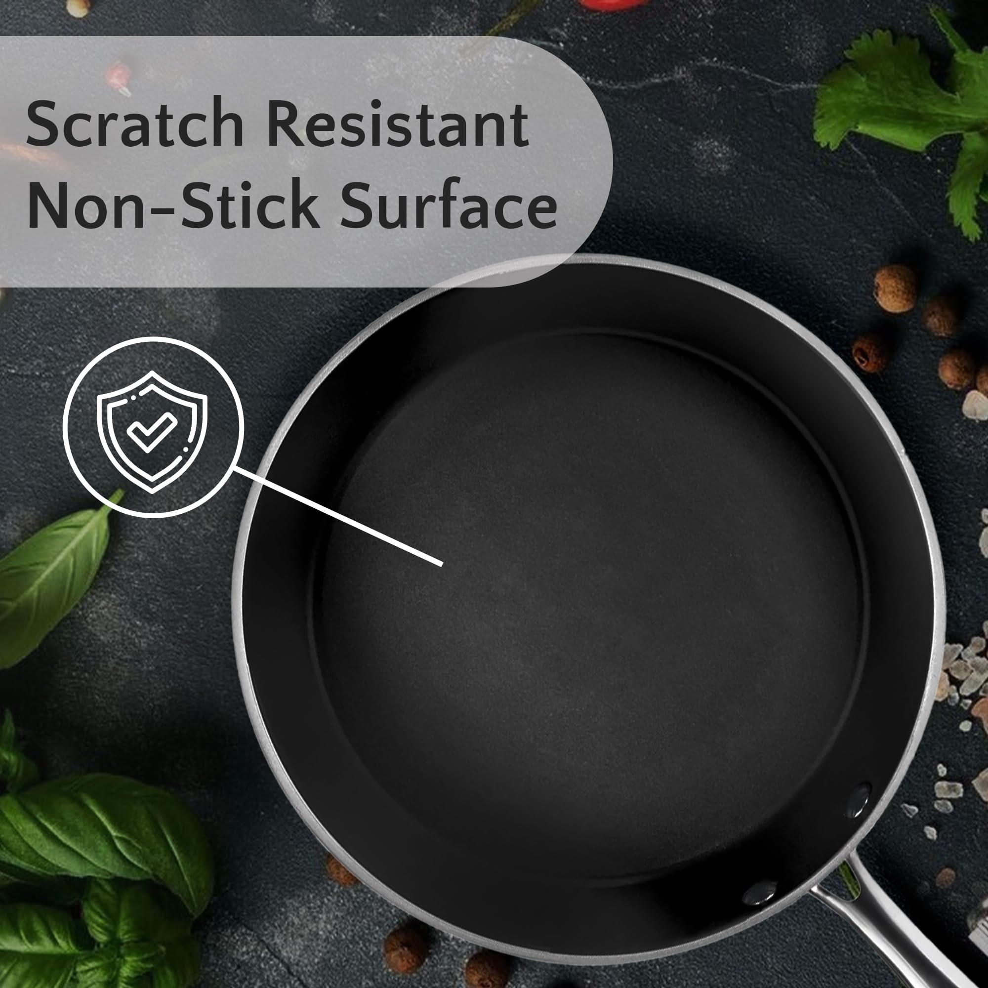 10-Piece Ceramic Non-Stick Cookware Set with Glass Lids - Rose Gold Hammered Design, Oven & Stove Top Safe (500°F), Lightweight & Durable Pots and Pans for Everyday Cooking, Frying, Baking & Serving