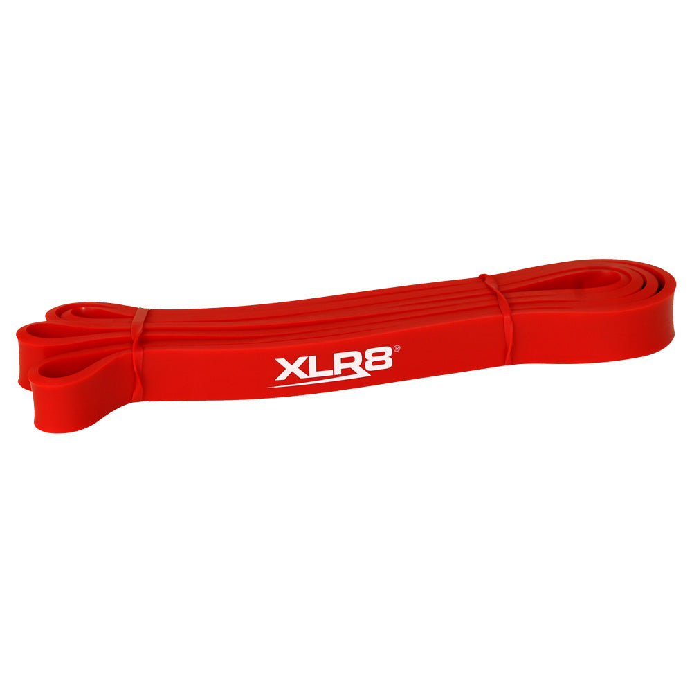 XLR8 Strength Band Level 2 - 1.9cm Red Resistance Band for Home Workouts, Physical Therapy & Fitness Training | Durable Latex Exercise Bands for Muscle Building, Stretching & Rehabilitation