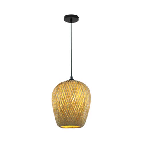LITFAD Double-Decker Bamboo Pendant Light - 7.5