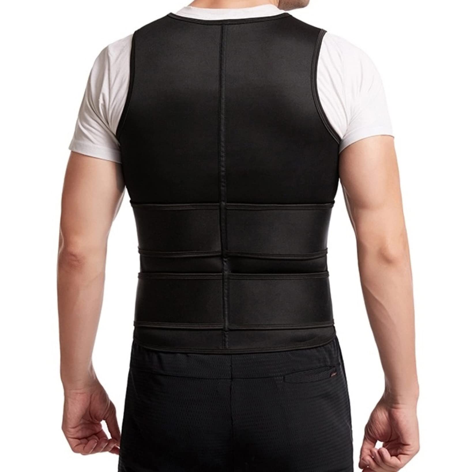 EBRICON Men's Waist Trainer Vest - Slimming Sauna Sweat Shaper for Weight Loss, Tummy Control & Workout - Perfect for Gym, Running & Daily Wear