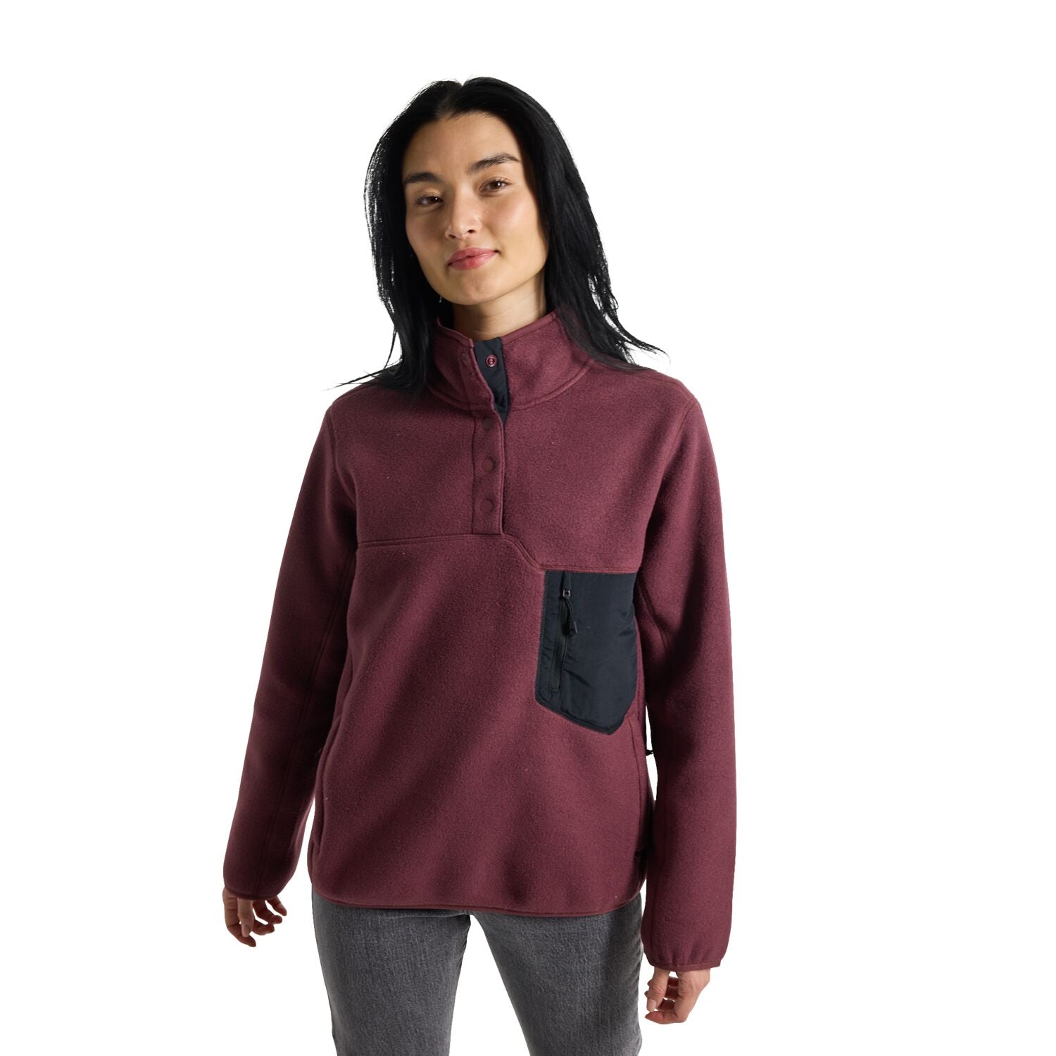 Burton Women's Cinder Fleece Pullover - Soft Warm Winter Hoodie for Outdoor Activities, Hiking & Casual Wear