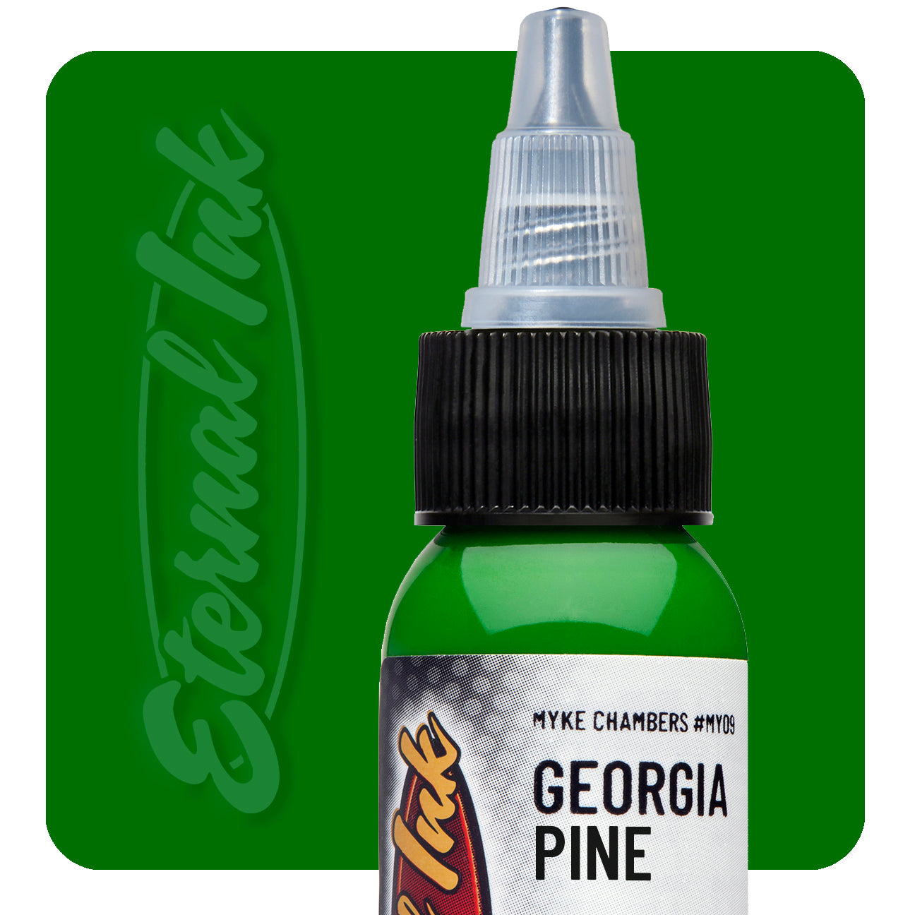 Eternal Myke Chambers Georgia Pine Tattoo Ink 1oz - Premium Tattoo Ink for Professional Artists & Tattoo Enthusiasts - Perfect for Black & Grey Tattoos, Fine Line Work, and Traditional Tattooing