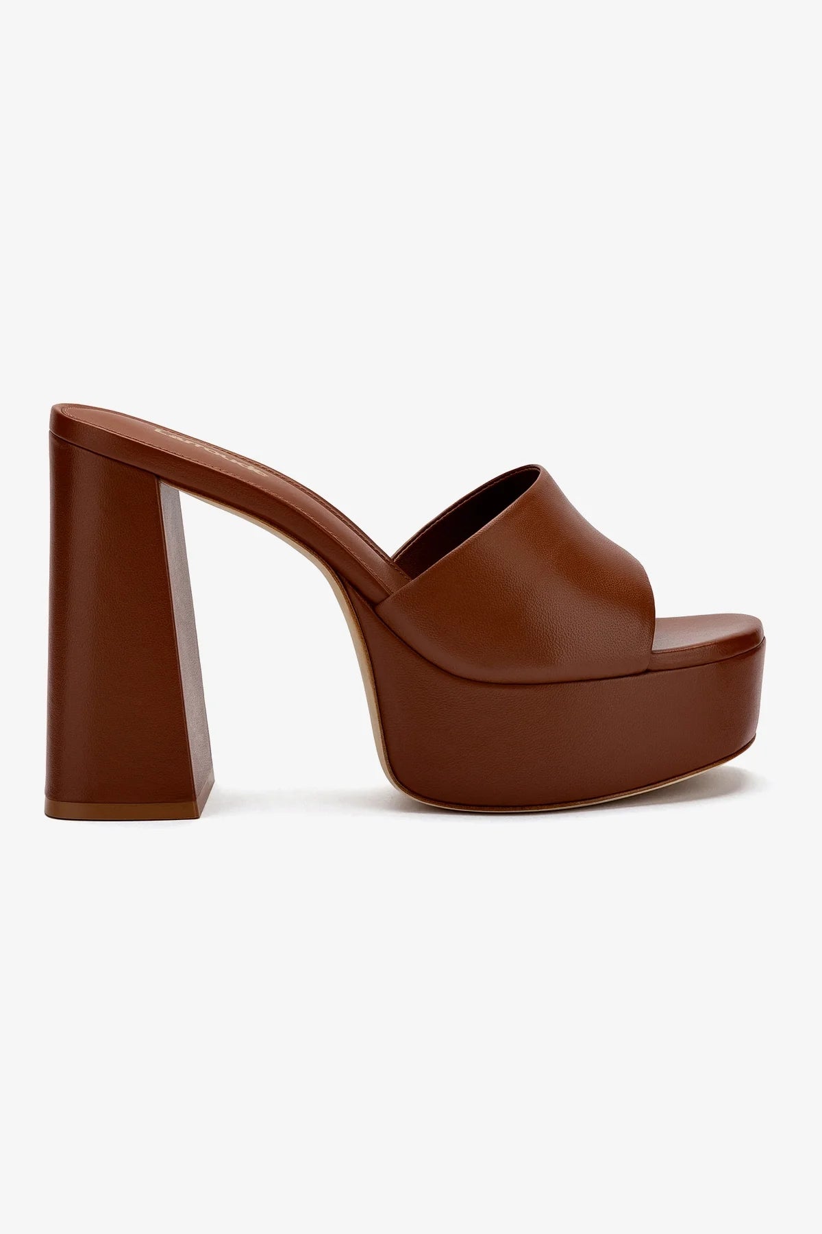 Caramel Leather Dolly Mule Shoes - Women's Comfortable Slip-On Loafers for Casual Wear, Office & Travel