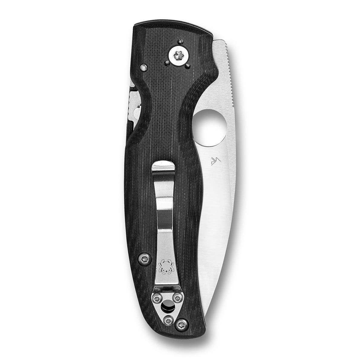 Spyderco Shaman Folding Pocket Knife - Black G-10 Handle, PlainEdge CPM S30V Steel Blade, Full-Flat Grind, Compression Lock (Model C229GP) - Perfect for Camping, Hiking & Everyday Carry (EDC)