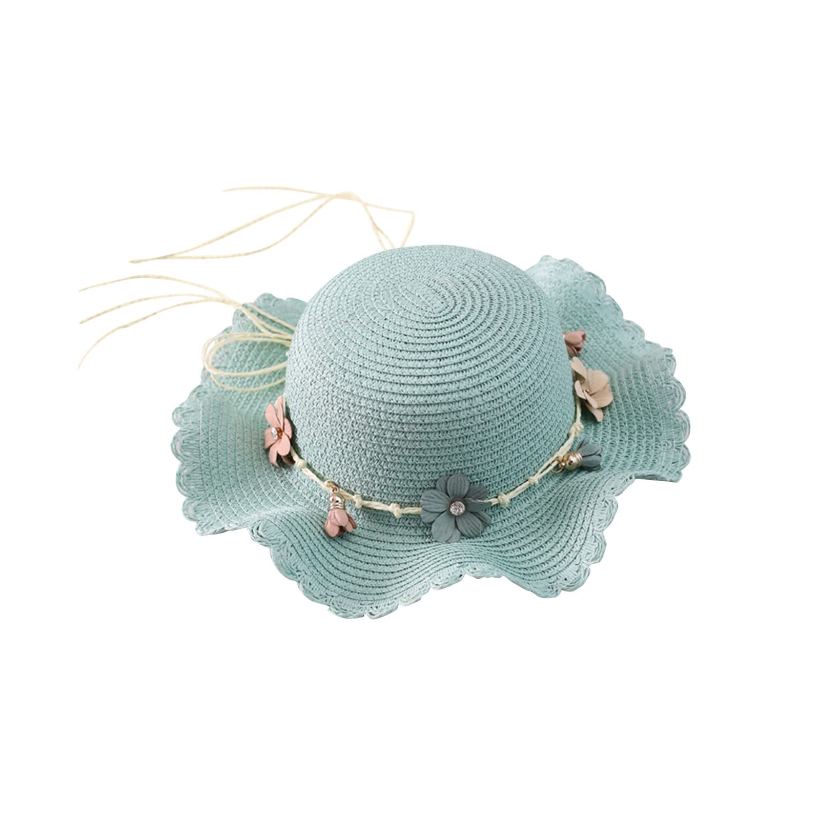 Stylish Women's Summer Hats with Floral Bow Decor - Adjustable Rope Sun Hat for Beach, Outdoor & Vacation | UV Protection Wide Brim Fashion Accessory