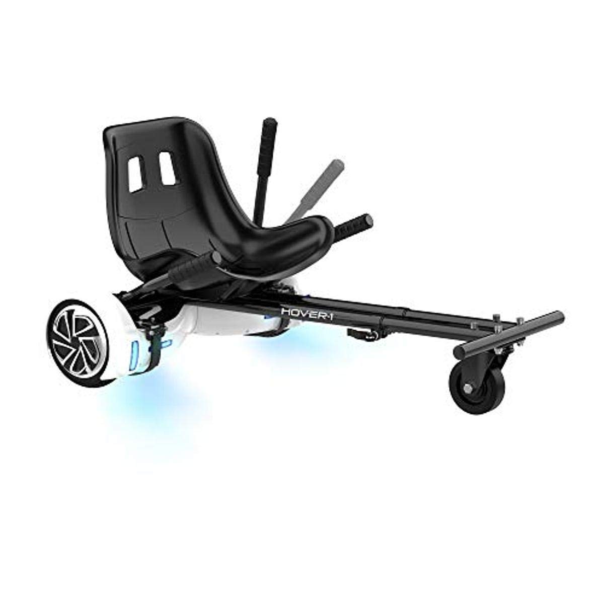 **Razor Crazy Cart Shift Electric Drifting Go Kart for Kids Ages 6+ (Low Speed) & 8+ (High Speed) - 12V Battery, High/Low Speed Switch, Easy Drift System - Max 120 lbs, Black/Blue | Hover-1 Buggy Attachment for 6.5