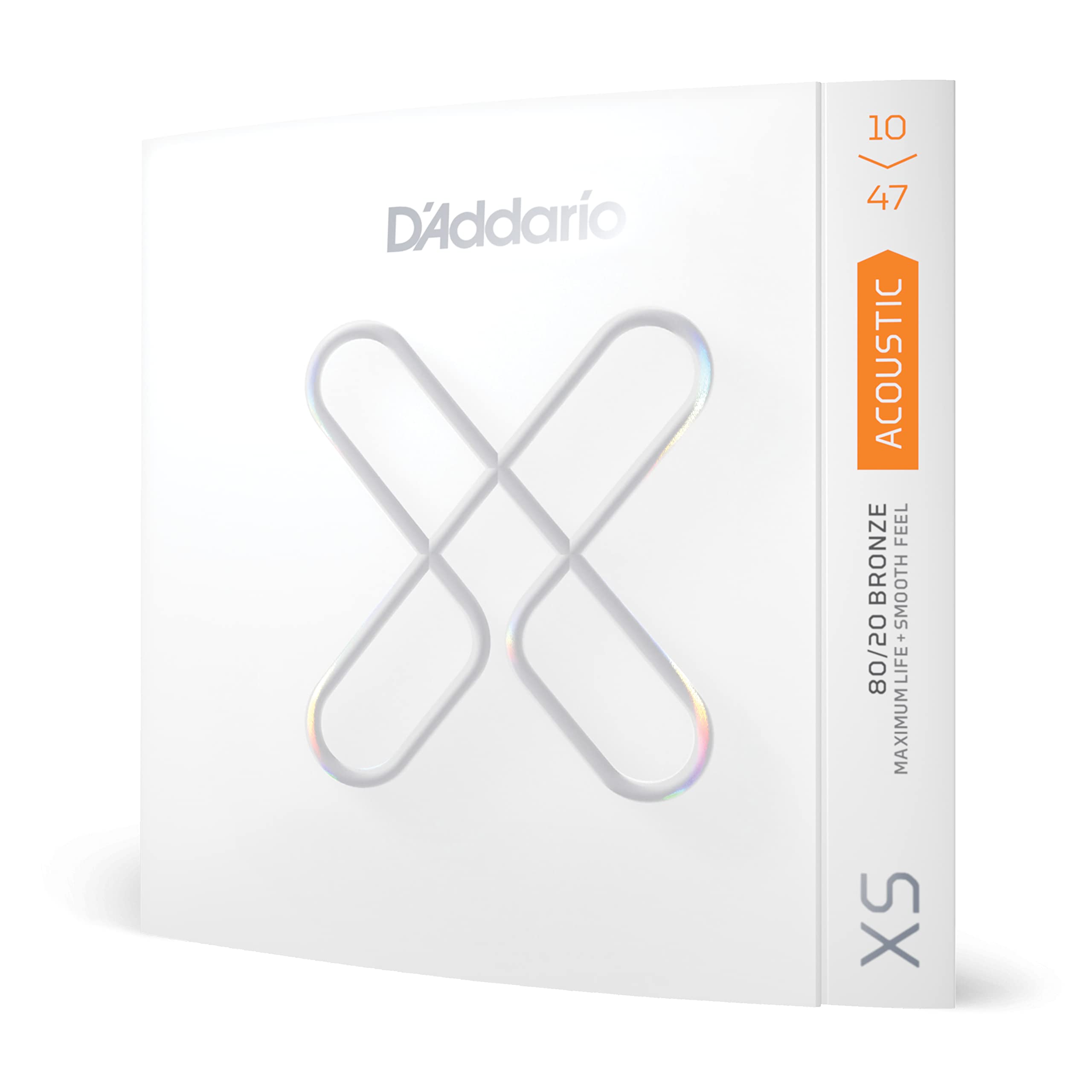 D'Addario XSABR1047 Acoustic Guitar Strings - 80/20 Bronze Coated, Extra Light Gauge 10-47, 6-String Set (Pack of 1) | Perfect for Beginners & Fingerstyle Players | Long-Lasting Tone & Smooth Playability