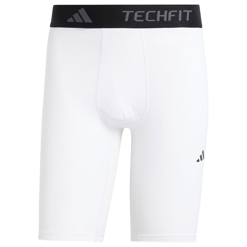Adidas Men's Techfit Compression Training Shorts - Breathable, Moisture-Wicking Workout Shorts for Running & Gym - White (Perfect for High-Intensity Training & Sports Activities)