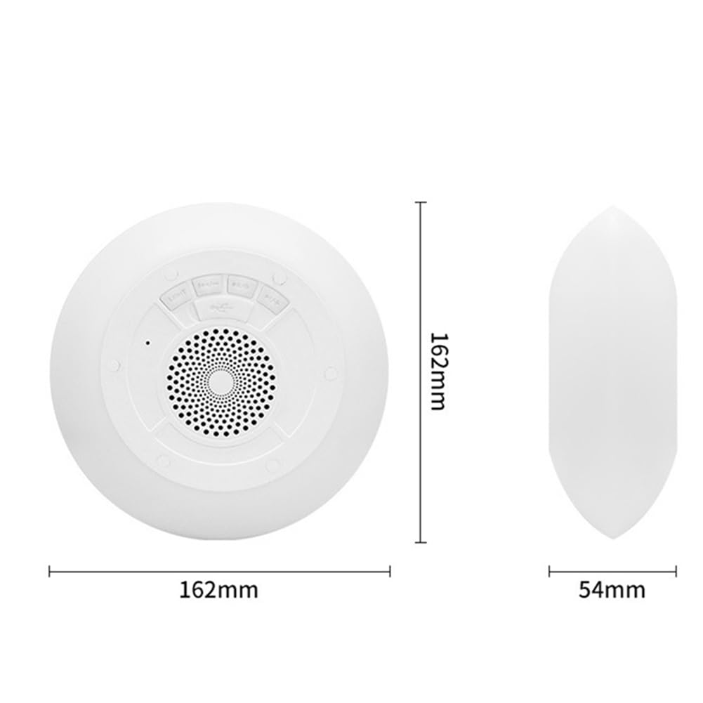 Anneth 5W Bluetooth Shower Speaker with FM Radio, RGB Lights & Built-in Mic - Waterproof Wireless Speaker for Bathroom, Pool, Beach & Outdoor Activities