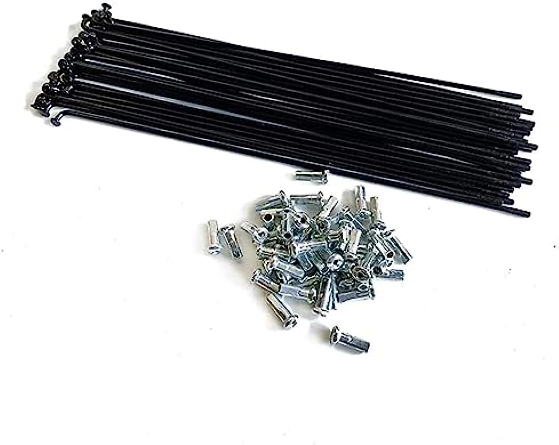 13G High-Carbon Steel E-Bike Spokes - 2.3mm Diameter, 20-Piece J-Bend Spoke Set with 12mm Nipples for MTB, E-Bike & Tricycle - Perfect for Off-Road Biking, Commuting & Electric Bike Maintenance
