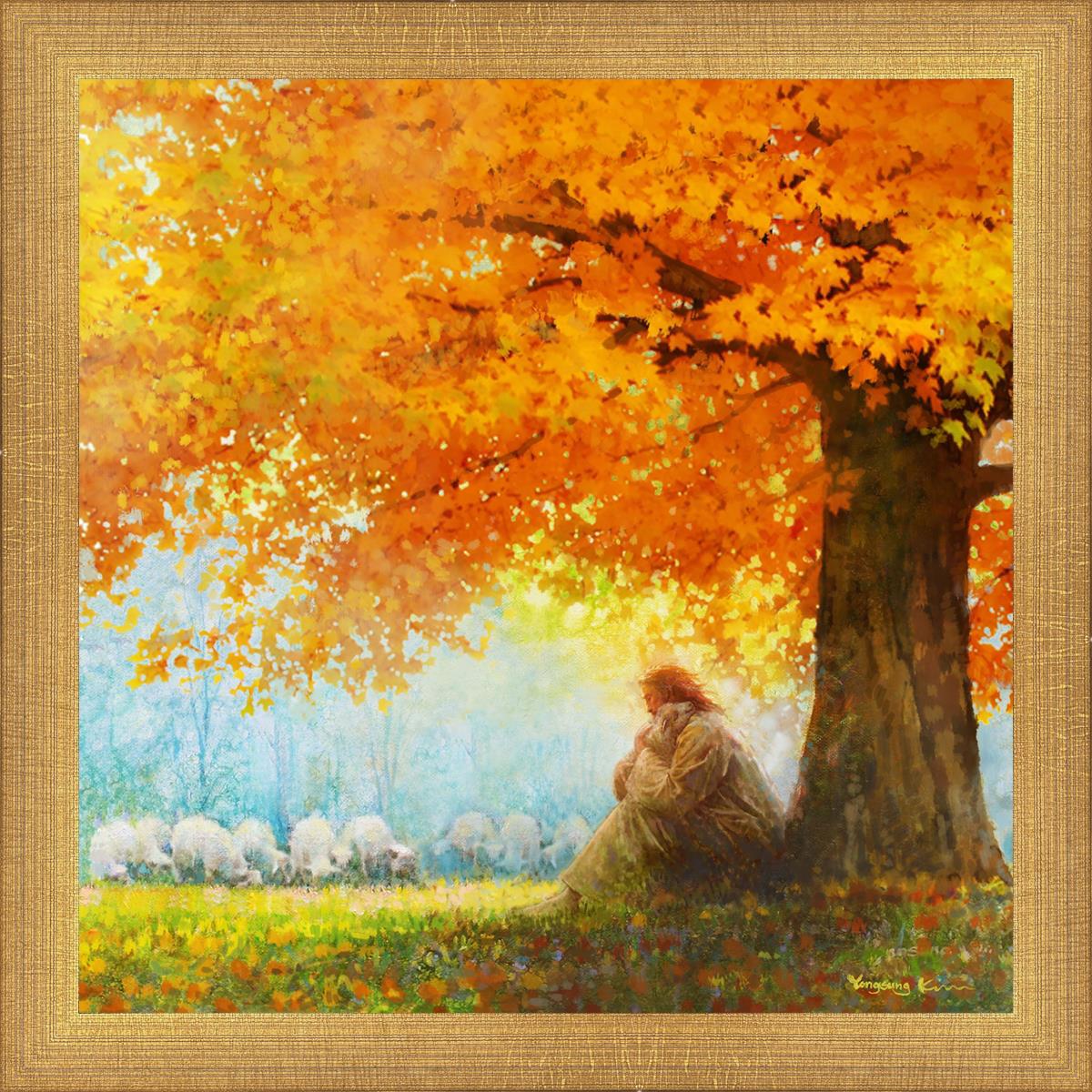 In His Arms by Yongsung Kim - Romantic Wall Art, Canvas Painting for Home Decor, Perfect for Bedroom, Living Room & Office