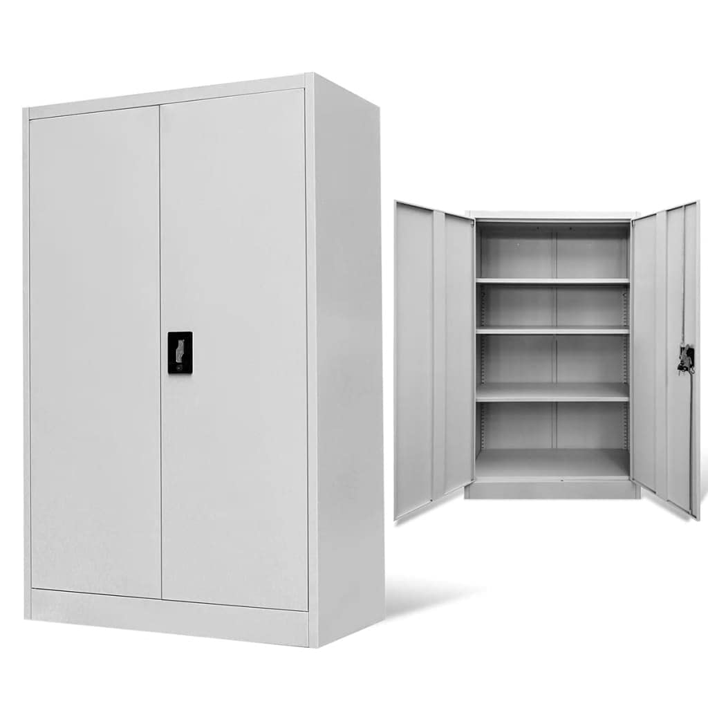 Heavy Duty Metal Storage Cabinet with Lock & Adjustable Shelves - 35.4